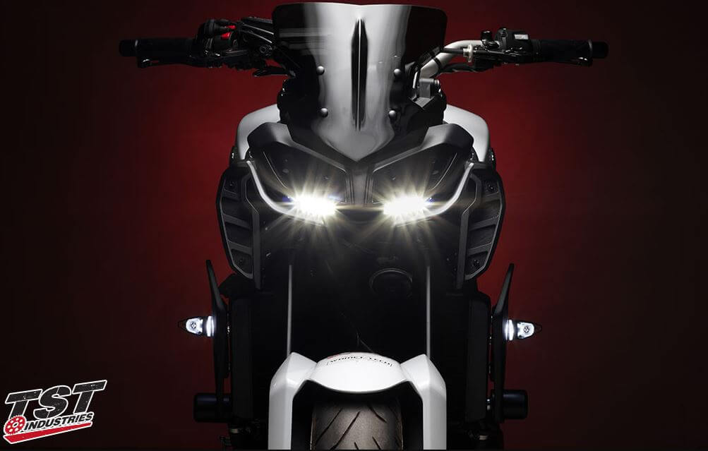 TST Industries Mech-GTR Front LED Turn Signals 16-24 Yamaha MT-10/FZ-10