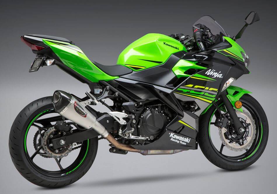 Yoshimura Street ALPHA T SS-SS-CF Slip-On Exhaust '18-'20 Kawasaki Ninja 400/Z400