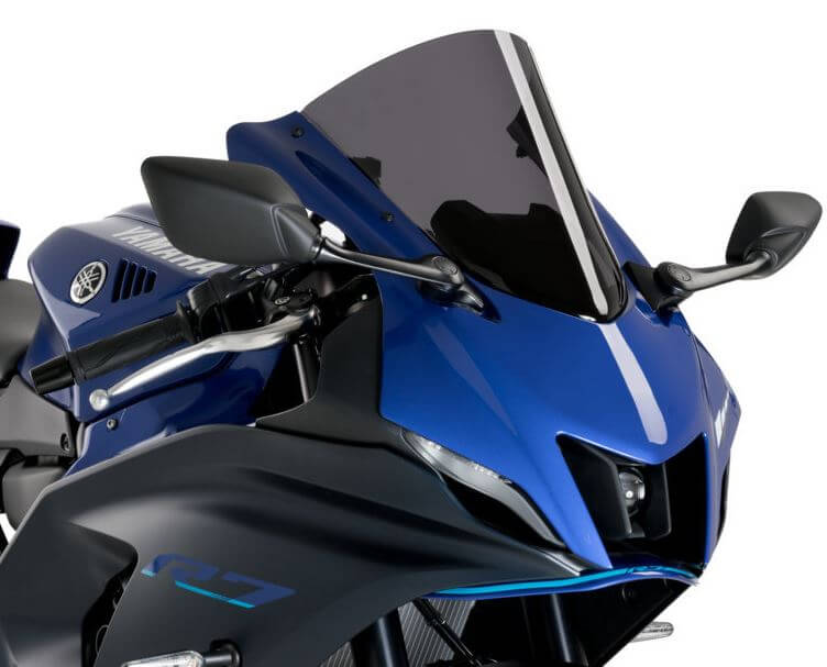 Yamaha R6 Racing Wind Screen Puig R-Racer Windscreen '17-'20 Yamaha YZF R6, '22-'25 YZF R7 ...