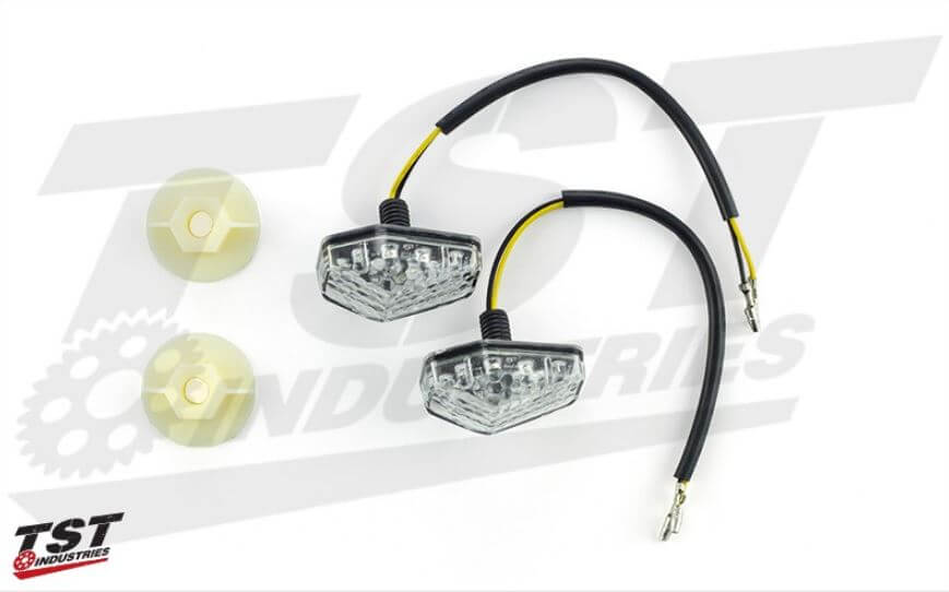 TST LED Front Flush Mount Turn Signals for Suzuki GSX-R600/750/1000, SV650/S/GSX-S1000F, SV1000/S