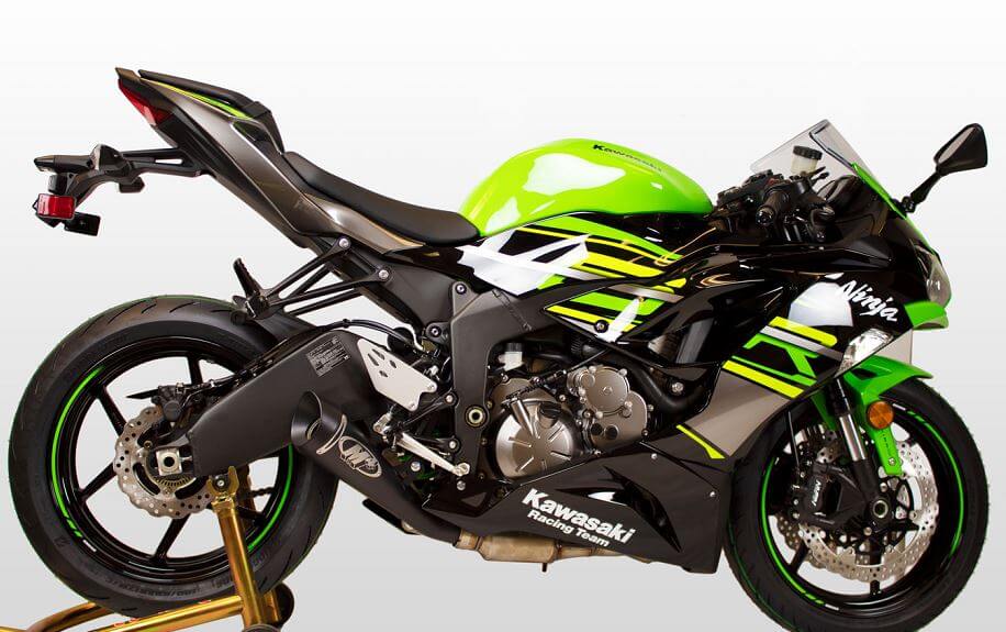 M4 GP19 Black Slip-On Exhaust 09-25 Kawasaki ZX6R