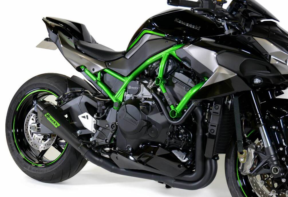 Brock Performance Single Penta-Carbon Full Exhaust 20-25 Kawasaki Z H2
