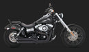 Vance & Hines Twin Slash 3" Round Slip-Ons Exhaust System '08-'14 Harley-Davidson Dyna FXDF Fat Bob, '10-'14 FXDWG Dyna Wide Glide
