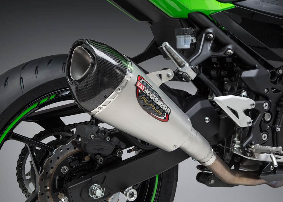 Yoshimura Street ALPHA T SS-SS-CF Slip-On Exhaust '18-'20 Kawasaki Ninja 400/Z400