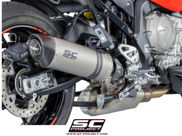 SC Project (Low Position) Oval Slip-on Exhaust for 2015-2018 BMW S1000XR