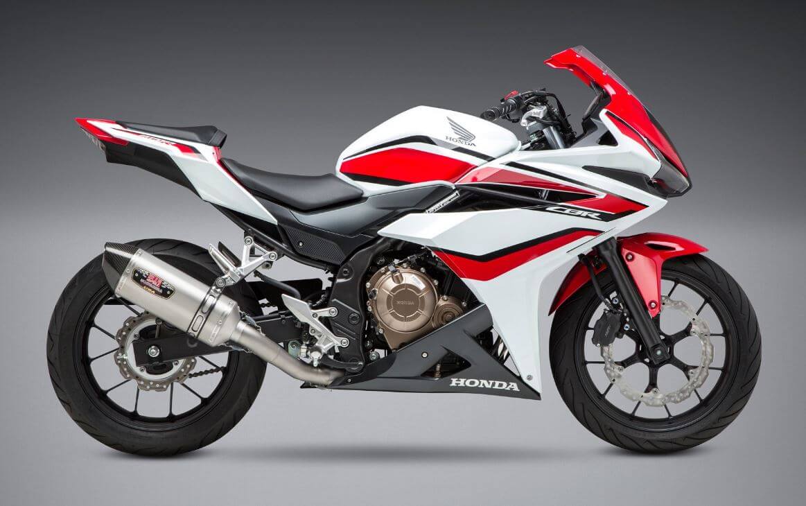 Yoshimura Race R-77 SS-SS-CF Work Finish Full Exhaust '17-'18 Honda CBR500R