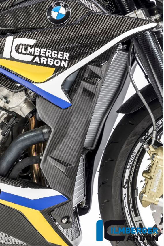 ILMBERGER Carbon Fiber Radiator Cover / Badge Holder (RHS) '17-'18 BMW S1000R