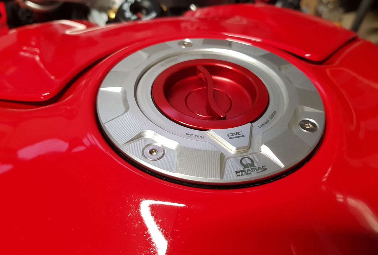 CNC Racing TS423 Pramac Racing Limited Edition Fuel Tank Cap Kit (check fitment chart)