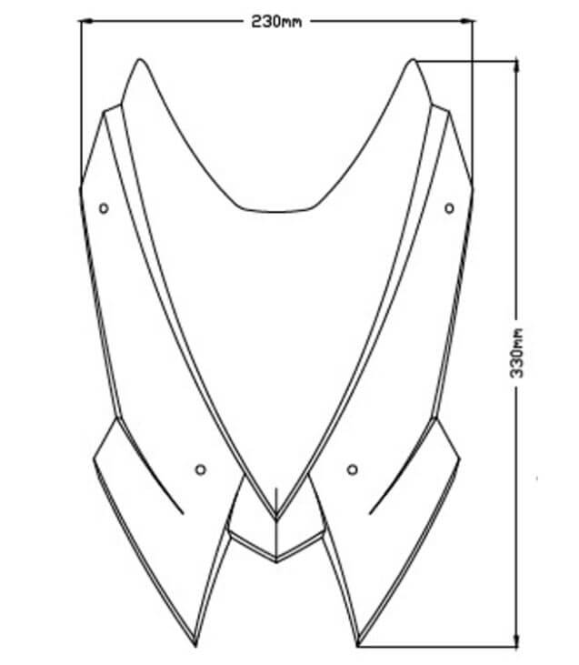 Puig Naked New Generation Sport Windscreens 2020+ Kawasaki Z650