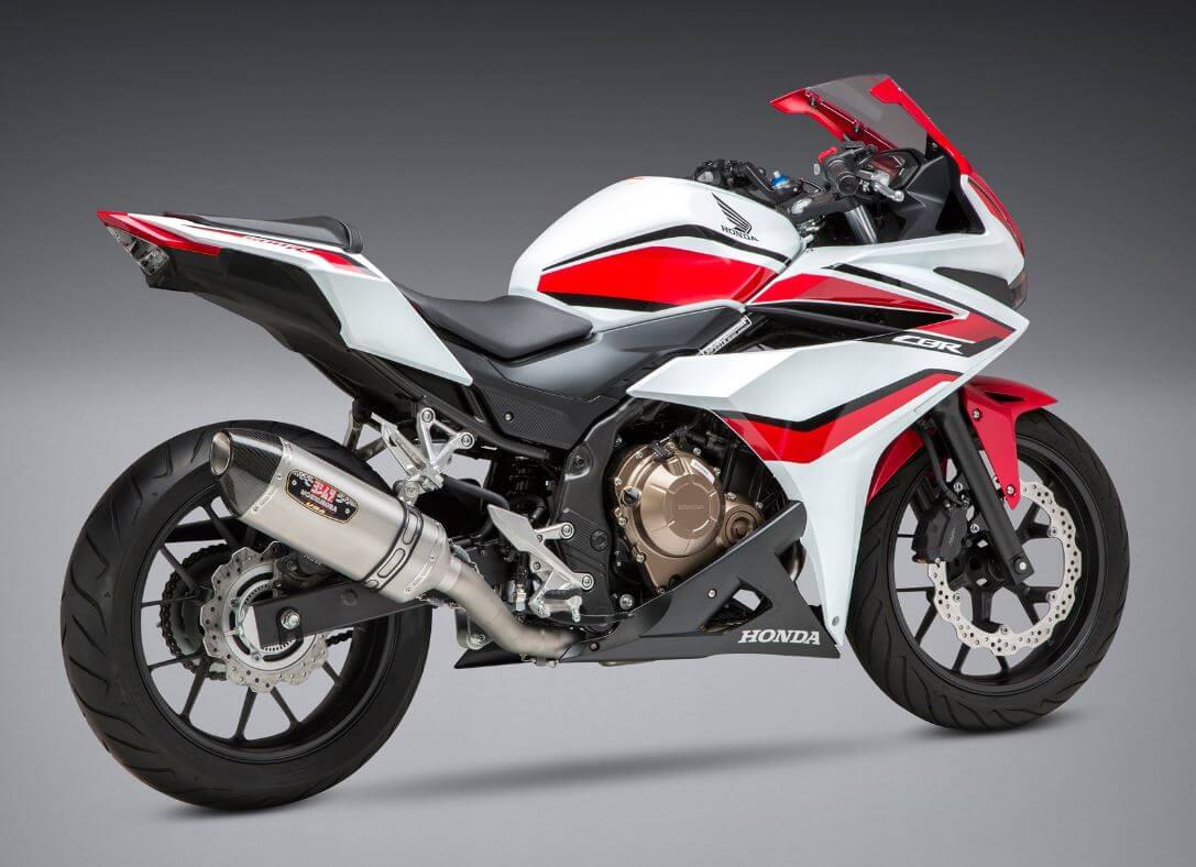Yoshimura Race R-77 SS-SS-CF Work Finish Full Exhaust '17-'18 Honda CBR500R