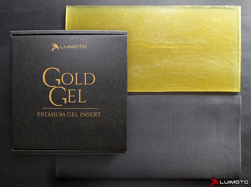 LuiMoto Premium Gold Gel Insert Pad for Motorcycle Seat