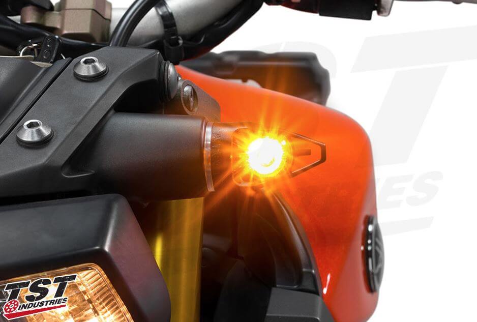 TST Industries Mech-GTR Front LED Turn Signals for Yamaha FZ/MT Models