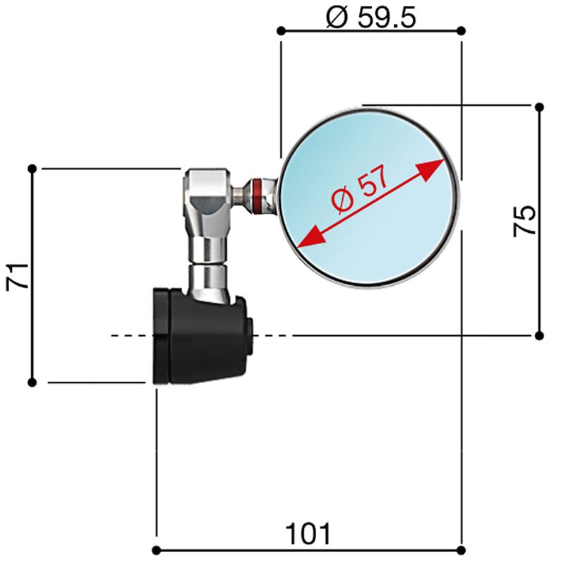 Rizoma Spy-R Barend Mirror (Each)