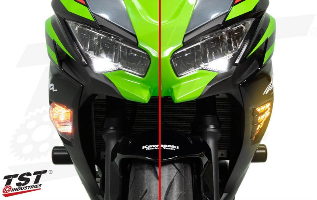 TST Industries Nexus LED Flushmount Turn Signals for Kawasaki Ninja Sportbikes