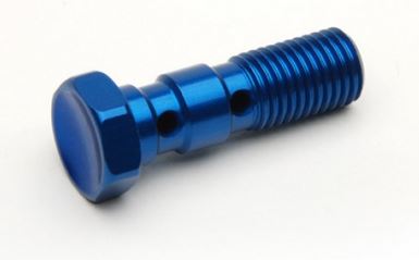 Spiegler Colored Aluminum Anodized Double Banjo Bolts