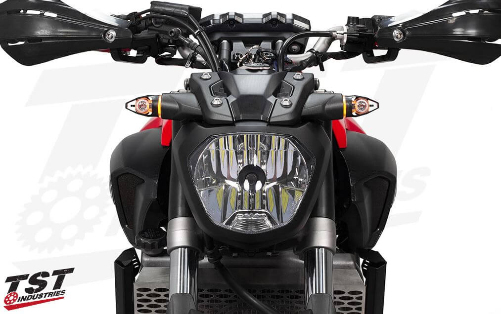 TST Industries Mech-GTR Front LED Turn Signals for Yamaha FZ/MT Models