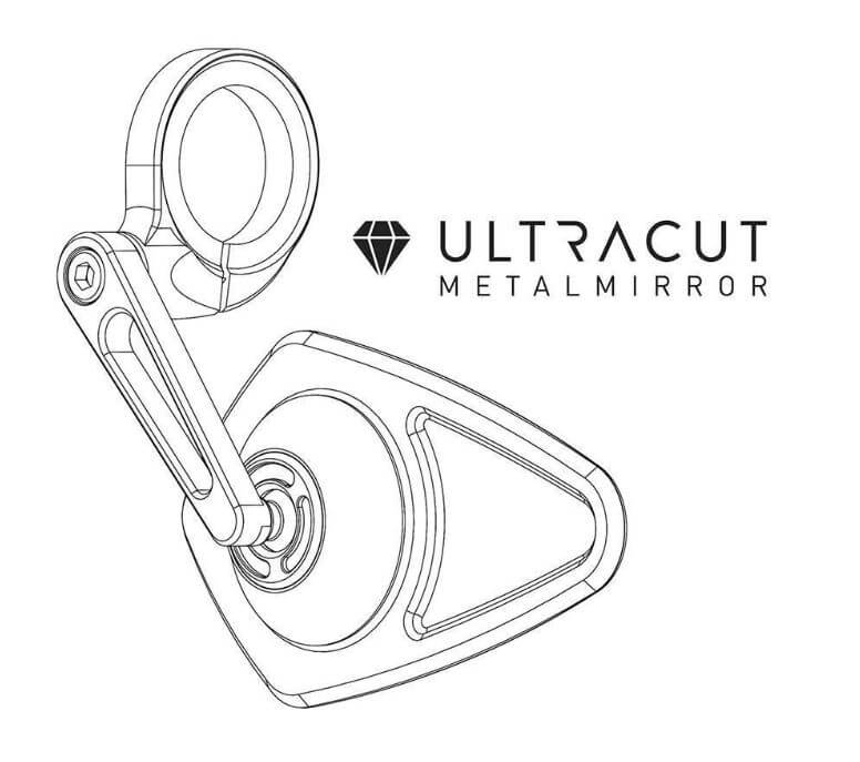 Motogadget m-view blade Bar End Mirror for 7/8 & 1" Handlebars