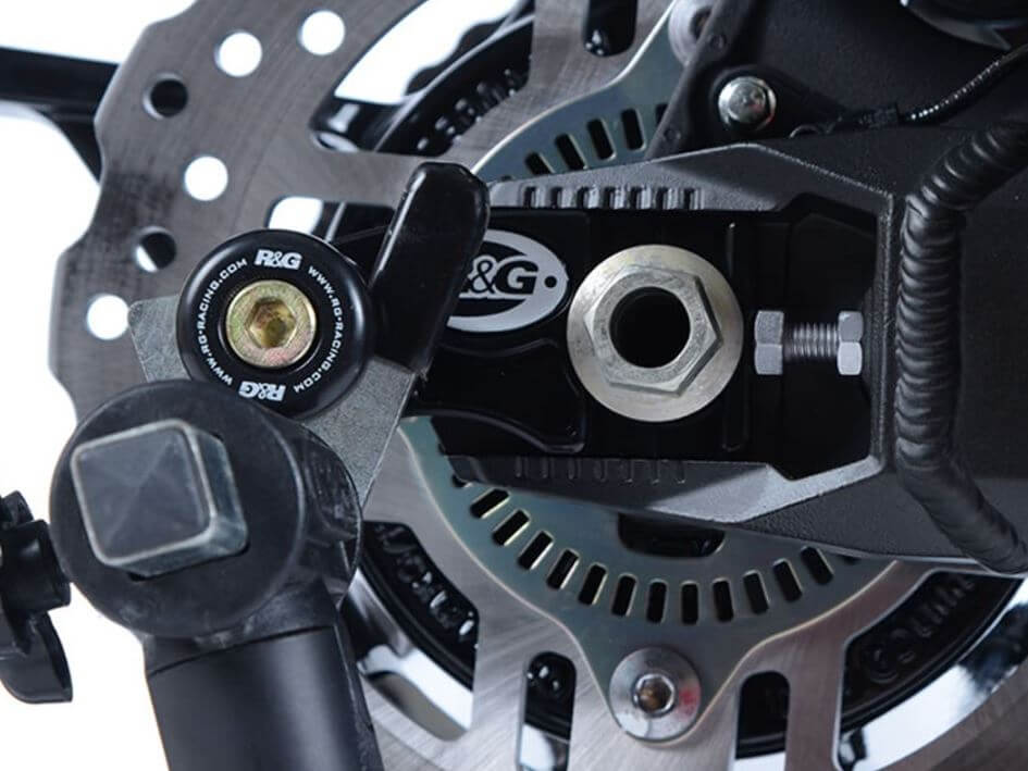 R&G Offset Cotton Reel Swingarm Spools Kawasaki '17- Z900, '18- Z900RS