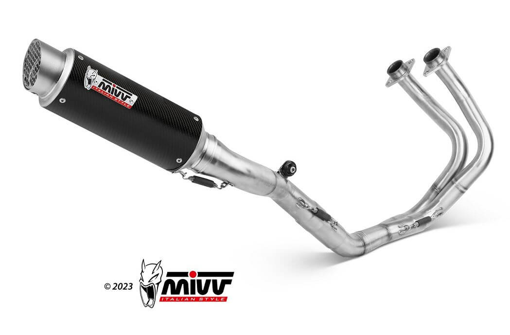 MIVV GP Pro Carbon Stainless Steel Full Exhaust '17-'22 Kawasaki Z650/Ninja 650