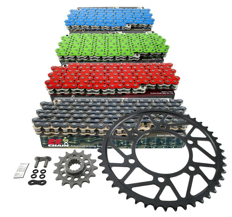 Drive Systems Superlite RS7 520 Conversion Steel Sprocket Set w.EK Qudra-X Ring Chain for 2014-2015 Kawasaki Z1000