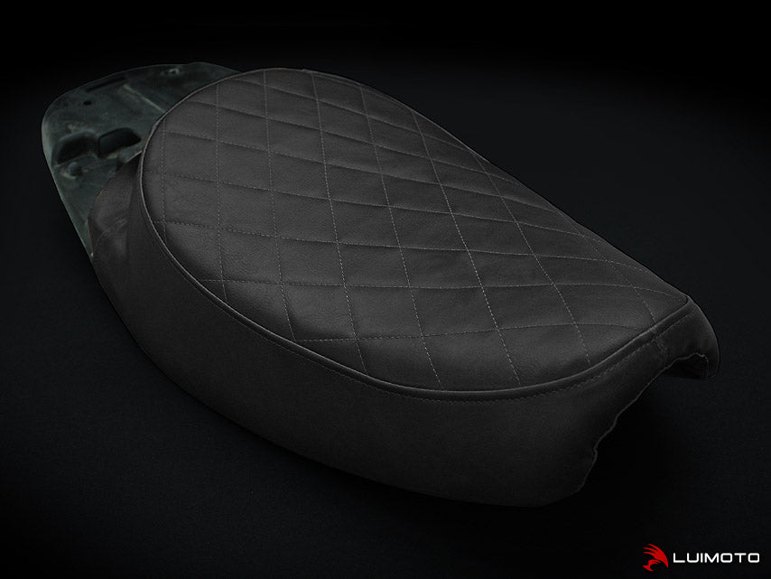 LuiMoto Vintage Solo Seat Covers for Triumph Scrambler - Black
