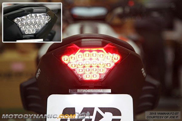Motodynamic Sequential LED Tail Light for '14-2017 Yamaha FZ-07, '15-'17 YZF R3