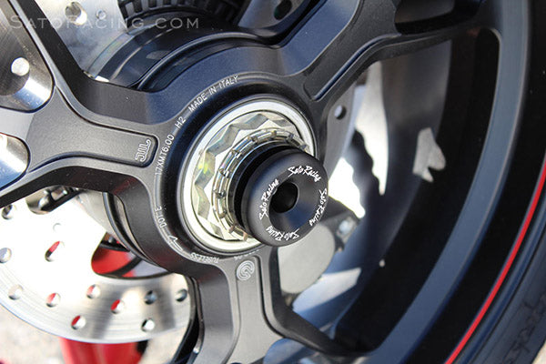 Sato Racing Type 2 Rear Axle Sliders (Race Stand Version) for Ducati Diavel, 1199 Panigale/S, Streetfighter, 1198, 1098, Monster 1200