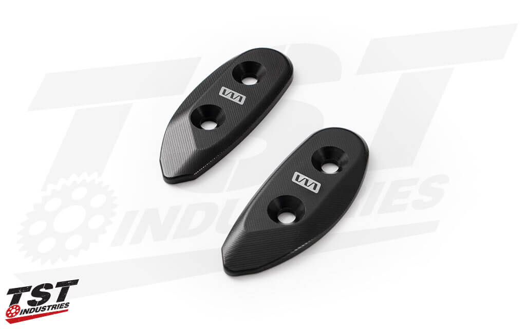 Womet-Tech Mirror Block off Plates for '10-'14 BMW S1000RR, '08-'16 Yamaha YZF-R6