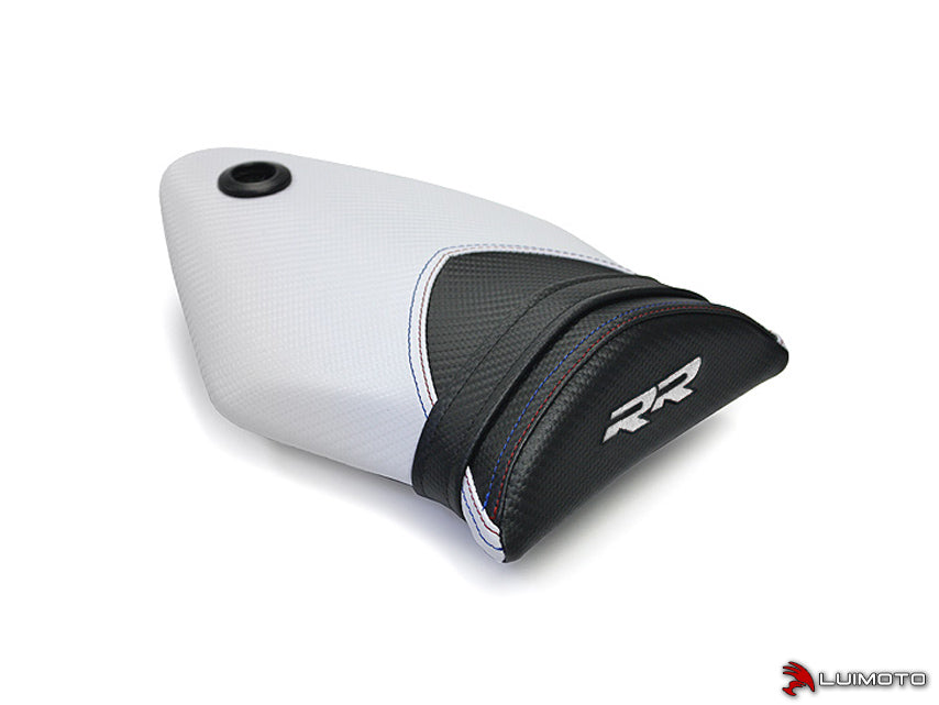 LuiMoto Motorsports Edition Seat Cover 2012-2014 BMW S1000RR - Black Suede/Cf Pearl