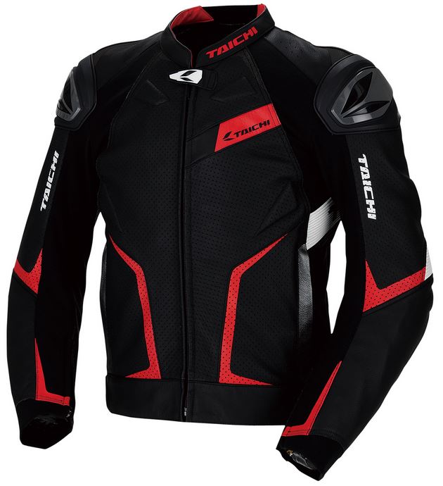 RS TAICHI GMX RSJ832 Arrow Leather Jacket (Black/Red)