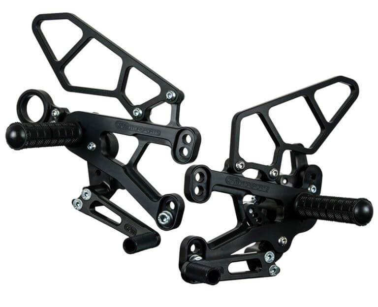 Woodcraft Rearset Kit GP Shift With Pedals for '10-'14 BMW S1000RR, '14-'16 S1000R