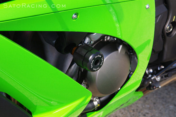 Sato Racing Revolver-Style Frame Sliders for Kawasaki ZX10R 2011