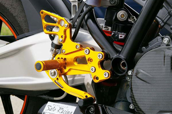 Sato Racing Adjustable Rearsets for 08-12 KTM RC8/RC8R - Gold