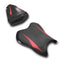 LuiMoto Raven Edition Seat Cover 06-07 Yamaha YZF-R6 - Cf Black/Cf Red
