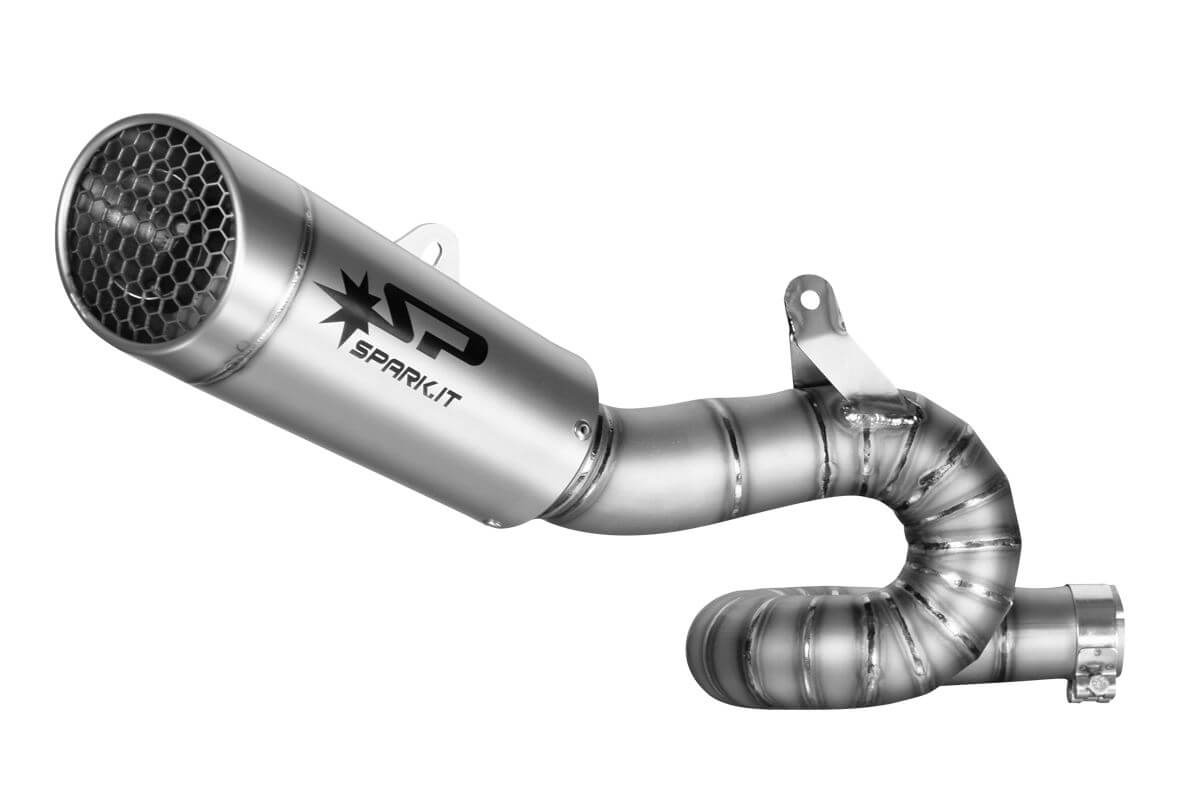 Spark Titanium "GRID" 3/4 Slip-On Exhaust 18-22 Triumph Street Triple 765/R/RS/S