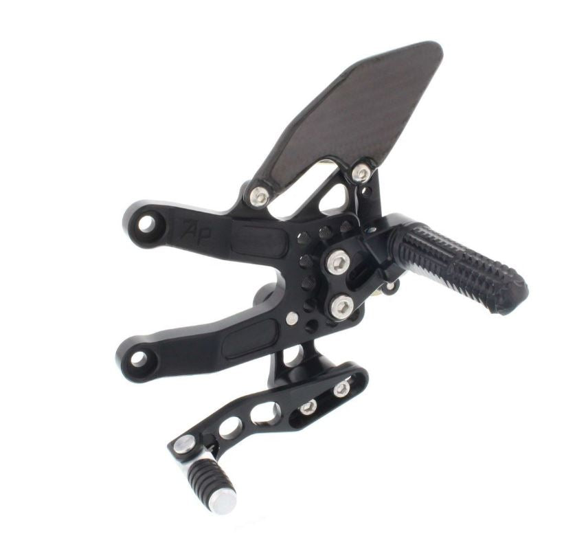 Attack Performance Adjustable Rearsets 2007-2012 Triumph Daytona 675 - Black