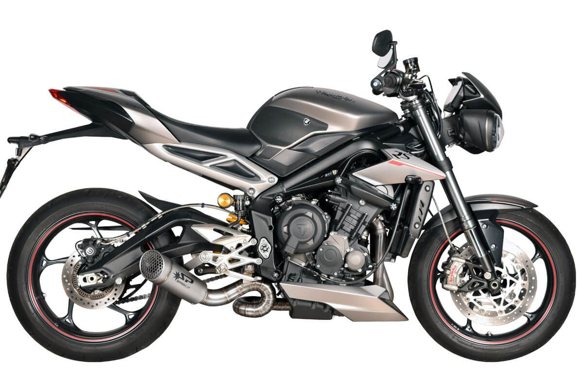 Spark Titanium "GRID" 3/4 Slip-On Exhaust 18-22 Triumph Street Triple 765/R/RS/S