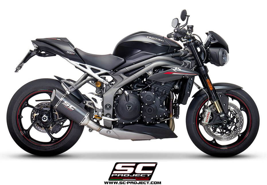 SC Project SC1-R Slip-on Exhausts 18-20 Triumph Speed Triple 1050/S/RS