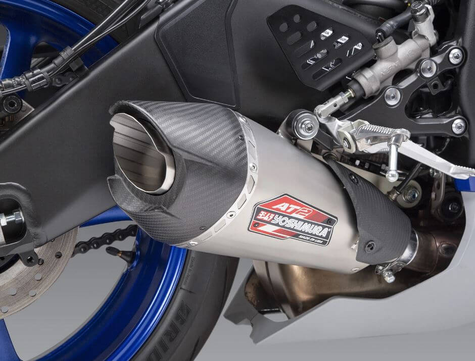 Yoshimura Street AT2 Stainless Slip-On Exhaust '06-'20 Yamaha YZF-R6