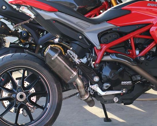 Shift Tech 8" Carbon Slip-On (Short Version) For 2013-2014 Ducati Hypermotard/Hyperstrada 821