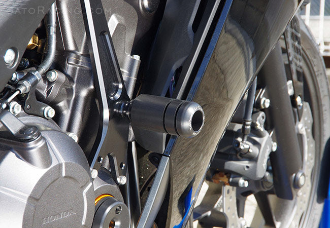 Sato Racing No-Cut Frame Sliders for 2013-2014 Honda CBR400R / CBR500R 