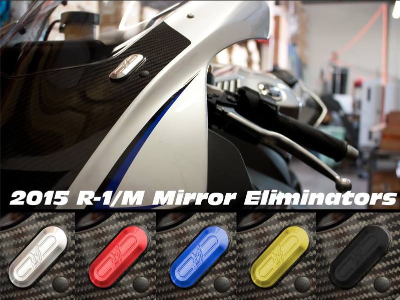 Driven Racing Mirror Block Off Plates 2015-2018 Yamaha R1/R1M/R1S
