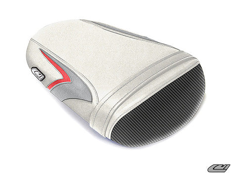 LuiMoto Team Suzuki Seat Cover 2008-2010 Suzuki GSXR 600/750 - Pearl/Silver