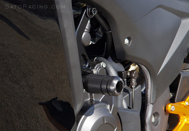 Sato Racing No-Cut Frame Sliders for 2013-2014 Honda CBR400R / CBR500R 