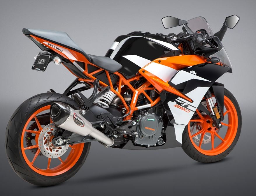 Yoshimura Street ALPHA T SS-SS-CF Work Finish Slip-On Exhaust '17-'19 KTM 390 Duke/RC 390