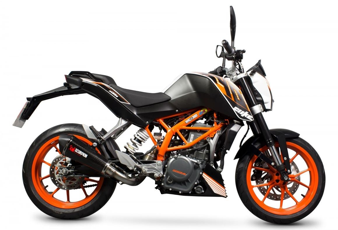 Scorpion Serket Taper 3/4 Slip-On Exhaust System '13-'16 KTM 390 Duke