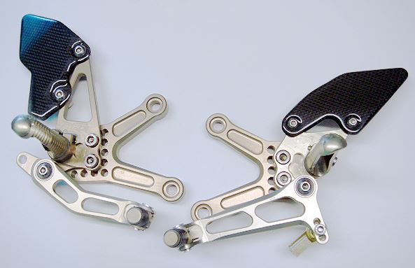 Attack Performance Adjustable Rearsets '05-'12 Kawasaki ZX6R, '13-'15 ZX6R 636 - Gold