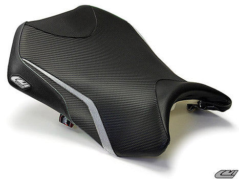 LuiMoto Team Kawasaki Seat Cover 2008-12 Kawasaki NInja 250R - Black/Silver