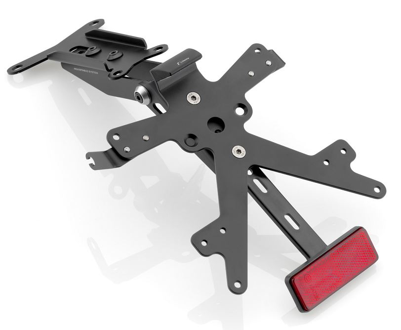 Rizoma FOX License Plate Support for 2013+ Ducati Hypermotard 821/939/SP, Hyperstrada 821/939/SP | PT515B