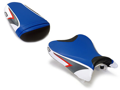 LuiMoto Team Suzuki Seat Cover 08-10 Suzuki GSXR 600/750 - Deep Blue/White